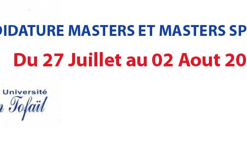 CANDIDATURE MASTERS ET MASTERS SPÉCIALISÉS