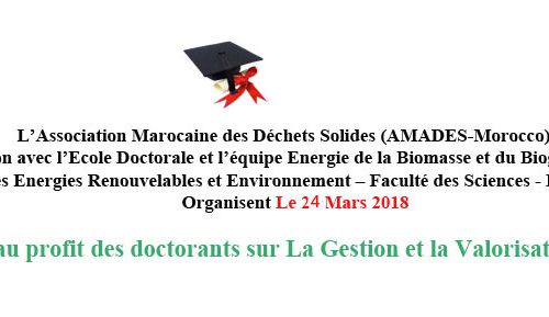 Formation au profit des doctorants sur La Gestion et la Valorisation des Déchets