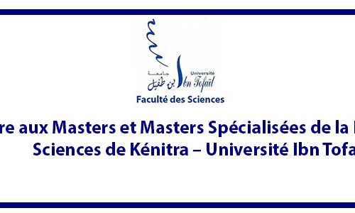 Candidature aux Masters et Masters Spécialisées de la Faculté des Sciences de Kénitra