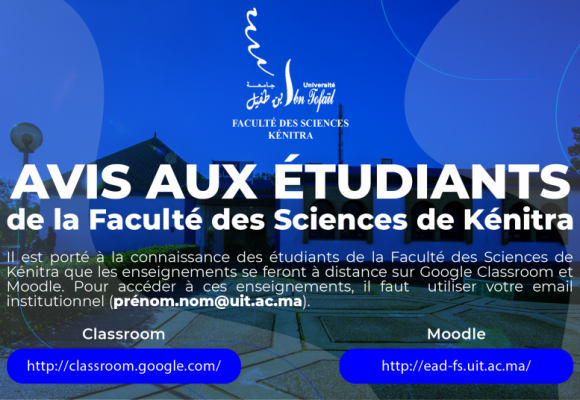 Avis aux étudiants – Enseignements à distance