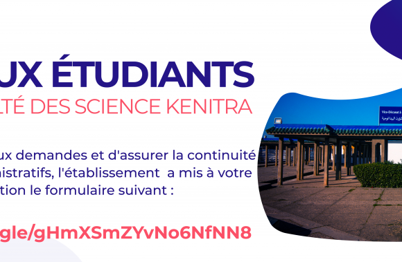 Avis aux étudiants de la Faculté des Science Kenitra