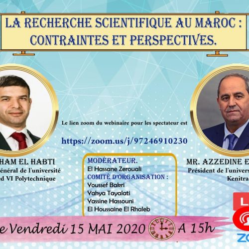 Webinaire sur la recherche scientifique au Maroc