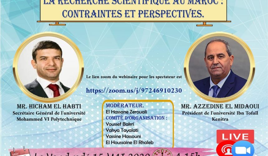 Webinaire sur la recherche scientifique au Maroc