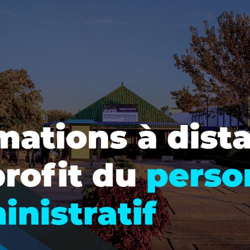 Formations à distance au profit du personnel administratif