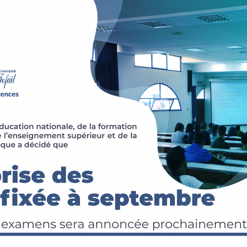 La reprise des cours fixée à septembre