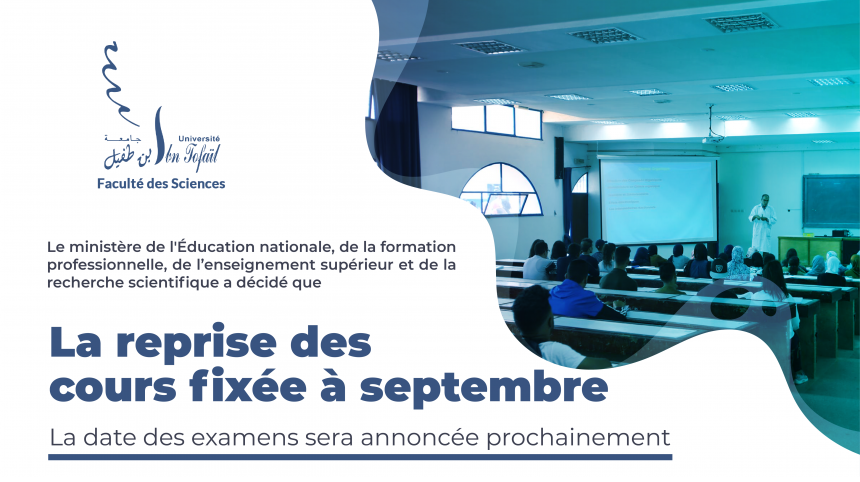 La reprise des cours fixée à septembre