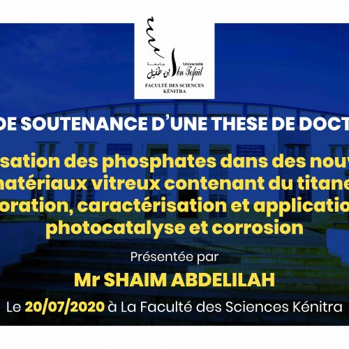 Avis de soutenance d’une habilitation universitaire (Mr SHAIM ABDELILAH)