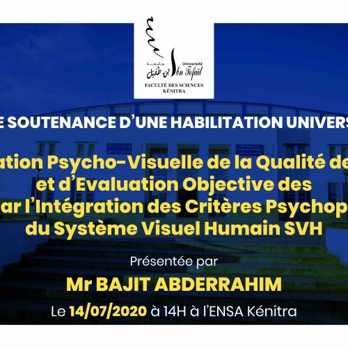 Avis de soutenance d’une habilitation universitaire (Mr BAJIT ABDERRAHIM)