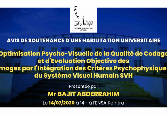 Avis de soutenance d’une habilitation universitaire (Mr BAJIT ABDERRAHIM)