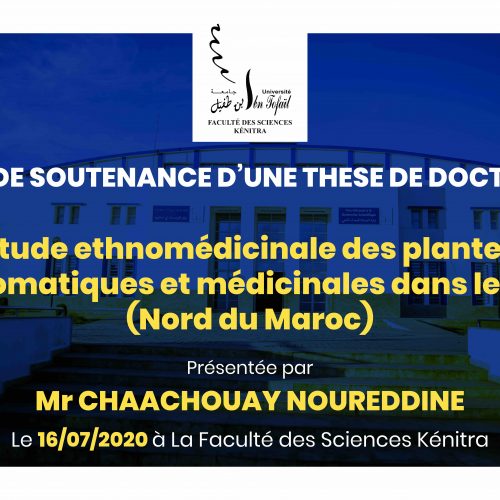 Avis de soutenance d’une thèse de doctorat (Mr CHAACHOUAY NOUREDDINE)