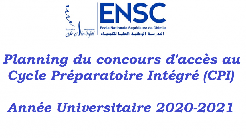 Concours d’accès au CPI de l’ENSC