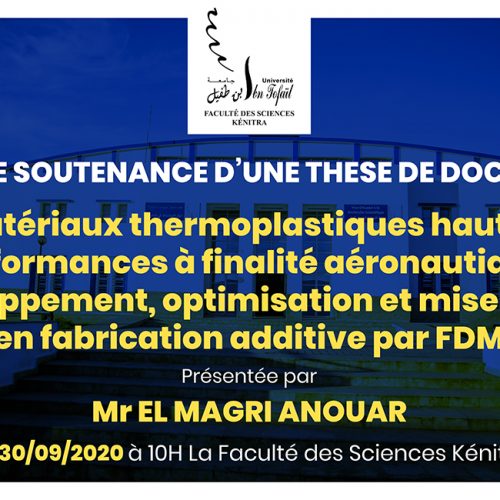Avis de soutenance d’une thèse de doctorat (Mr EL MAGRI ANOUAR)