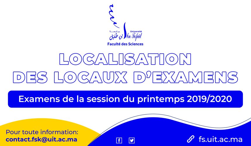 Localisation des locaux d’examens