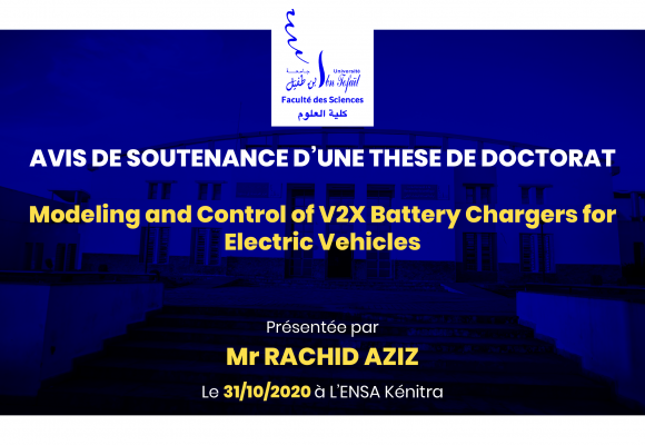 Avis de soutenance d’une thèse de doctorat (Mr RACHID AZIZ)