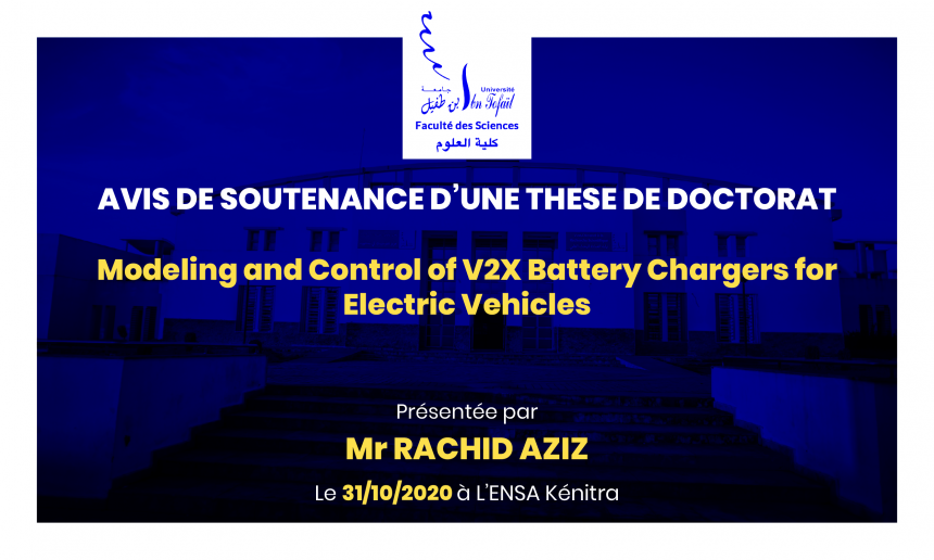 Avis de soutenance d’une thèse de doctorat (Mr RACHID AZIZ)