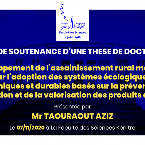 Avis de soutenance d’une thèse de doctorat (Mr TAOURAOUT AZIZ)