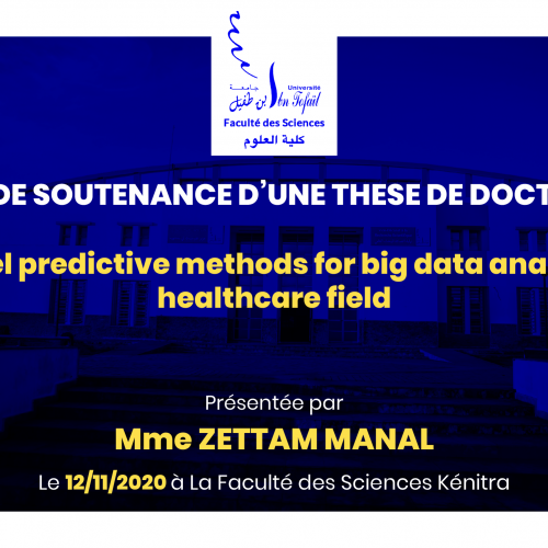 Avis de soutenance d’une thèse de doctorat (Mme ZETTAM MANAL)