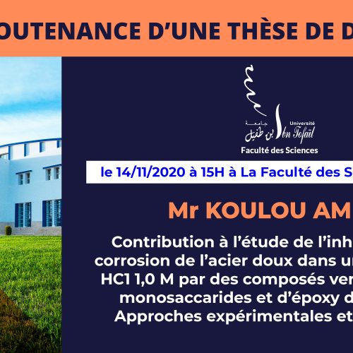 Avis de soutenance d’une thèse de doctorat (Mr KOULOU AMINE)