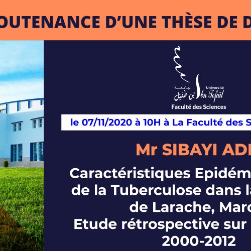 Avis de soutenance d’une thèse de doctorat (Mr SIBAYI ADIL)