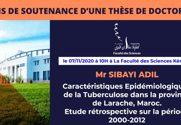 Avis de soutenance d’une thèse de doctorat (Mr SIBAYI ADIL)
