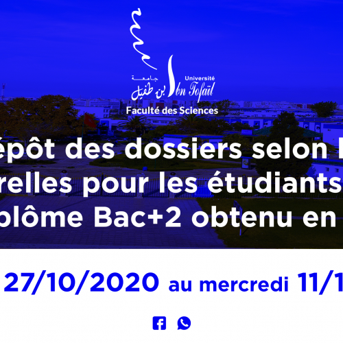Dépot des demandes d’inscription par passerelle 2020/2021