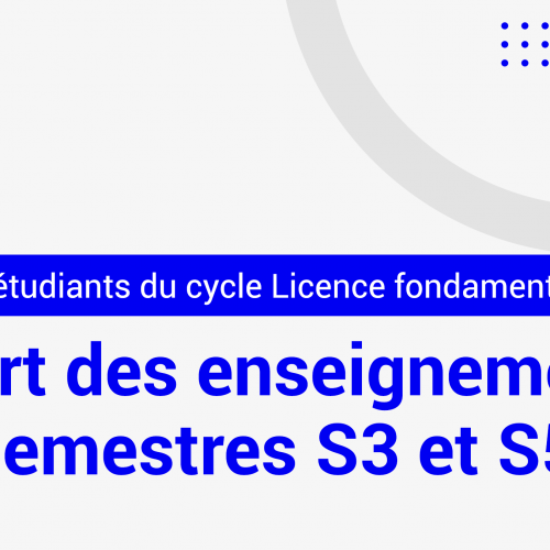 Avis aux étudiants du cycle Licence fondamentale des semestres S3 et S5 (date reporté)