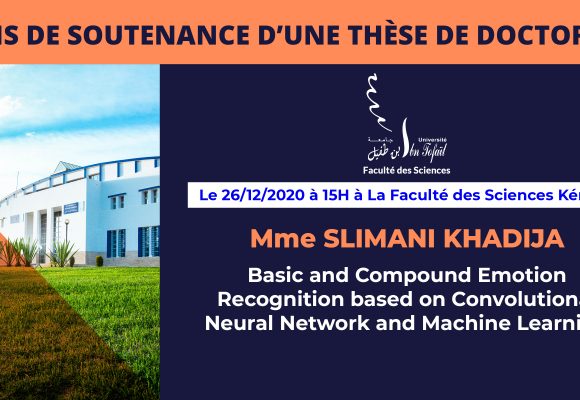 Avis de soutenance d’une thèse de doctorat (Mme SLIMANI KHADIJA)
