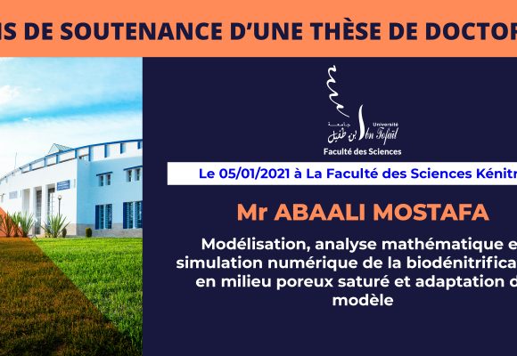 Avis de soutenance d’une thèse de doctorat (Mr ABAALI MOSTAFA)