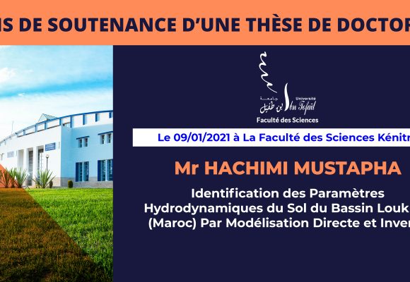 Avis de soutenance d’une thèse de doctorat (Mr HACHIMI MUSTAPHA)