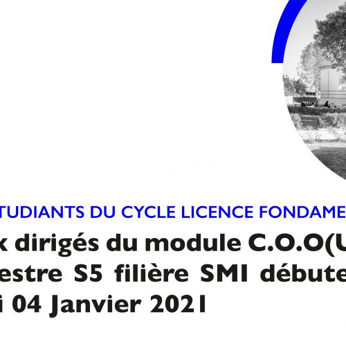 Avis aux étudiants du cycle licence fondamentale semestre S5