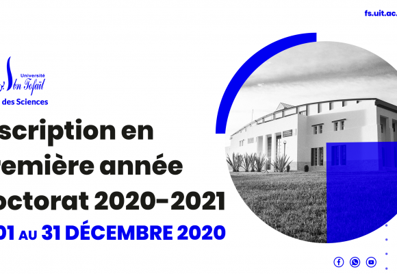 Inscription en première année Doctorat 2020-2021
