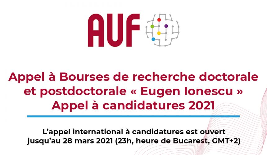 Appel à Bourses de recherche doctorale et postdoctorale « Eugen Ionescu » Appel à candidatures 2021