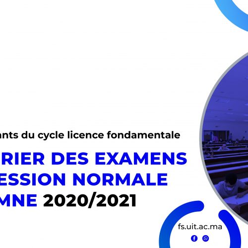 Calendrier des examens de la session normale d’automne 2020/2021