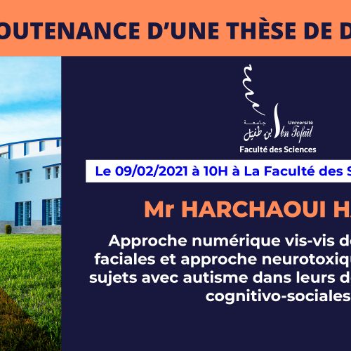 Avis de soutenance d’une thèse de doctorat (Mr HARCHAOUI HAKIM)