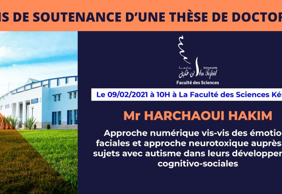 Avis de soutenance d’une thèse de doctorat (Mr HARCHAOUI HAKIM)