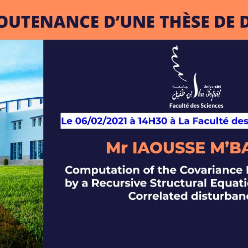 Avis de soutenance d’une thèse de doctorat (Mr IAOUSSE M’BAREK)