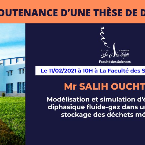 Avis de soutenance d’une thèse de doctorat (Mr SALIH OUCHTOUT)