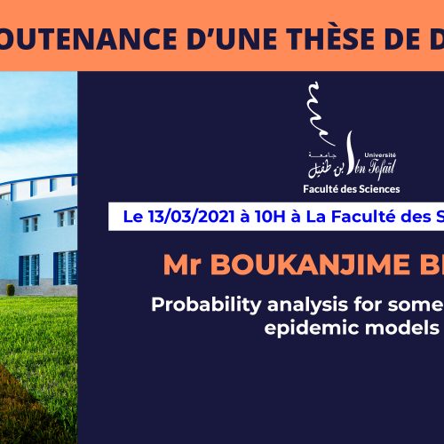 Avis de soutenance d’une thèse de doctorat (Mr BOUKANJIME BRAHIM)