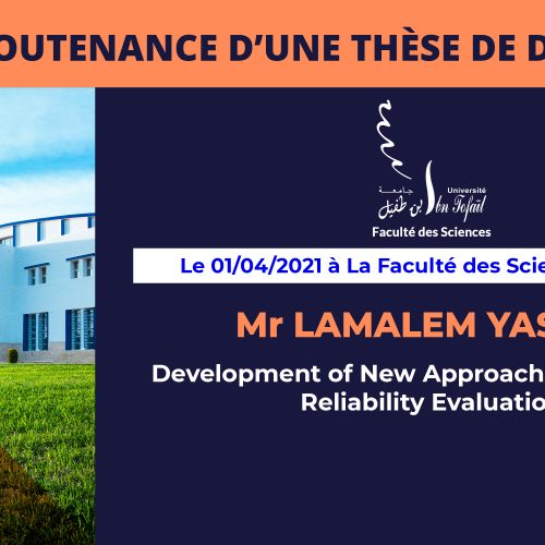 Avis de soutenance d’une thèse de doctorat (Mr LAMALEM YASSER)