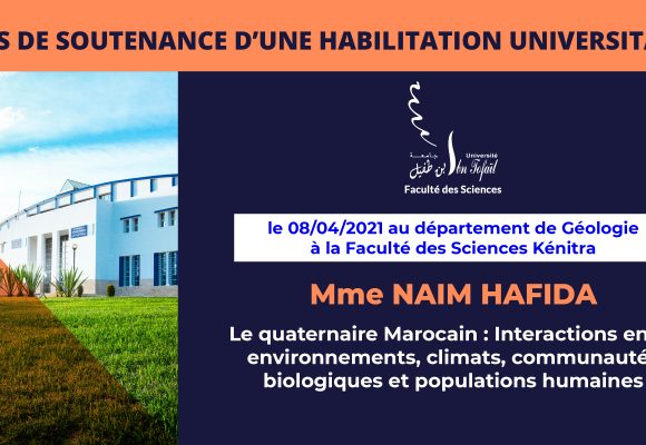 Avis de soutenance d’une habilitation universitaire (Mme NAIM HAFIDA)