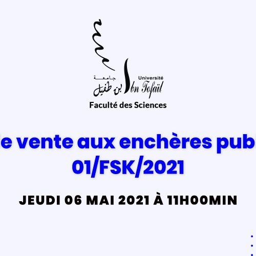 Avis de vente aux enchères publiques 01/FSK/2021