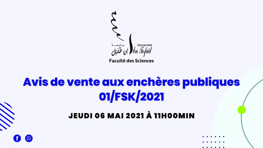 Avis de vente aux enchères publiques 01/FSK/2021