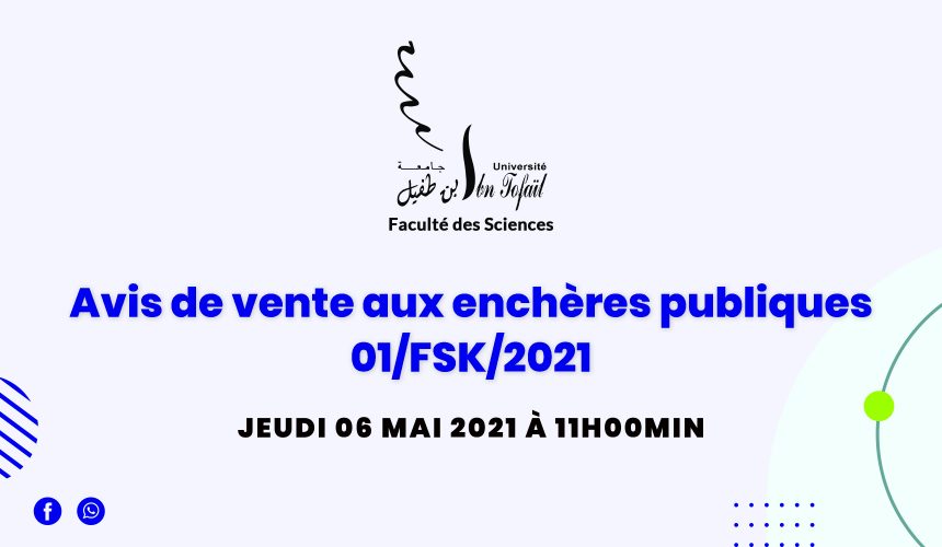 Avis de vente aux enchères publiques 01/FSK/2021