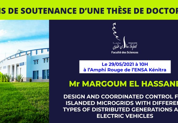Avis de soutenance d’une thèse de doctorat (Mr MARGOUM EL HASSANE)