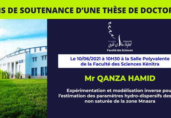 Avis de soutenance d’une thèse de doctorat (Mr QANZA HAMID)