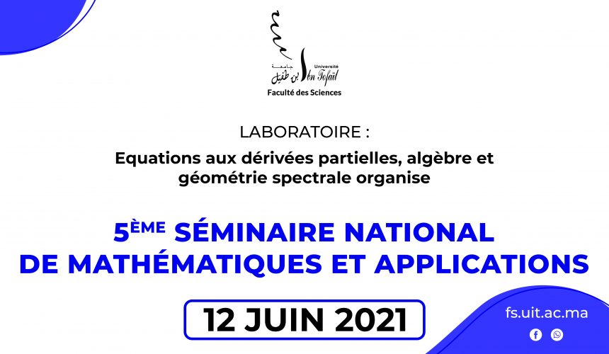 5ÉME SÉMINAIRE NATIONAL DE MATHÉMATIQUES ET APPLICATIONS