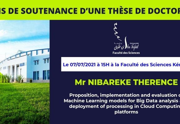 Avis de soutenance d’une thèse de doctorat (Mr NIBAREKE THERENCE)