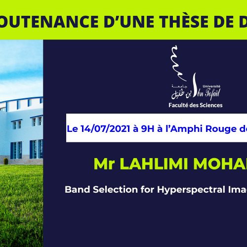 Avis de soutenance d’une thèse de doctorat (Mr LAHLIMI MOHAMMED)