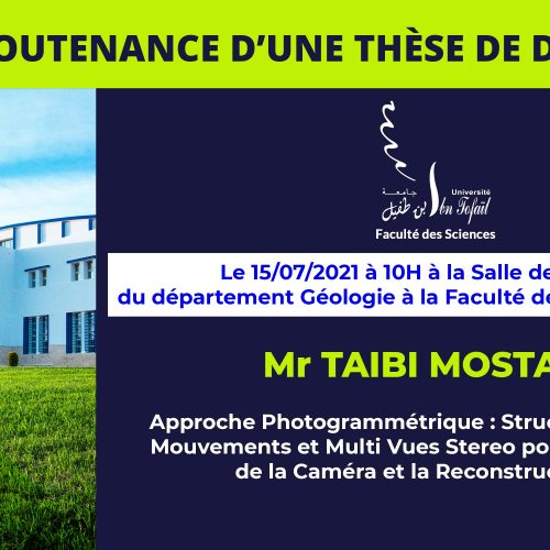Avis de soutenance d’une thèse de doctorat (Mr TAIBI MOSTAFA)