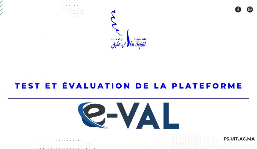Test et évaluation de la plateforme : e-VAL